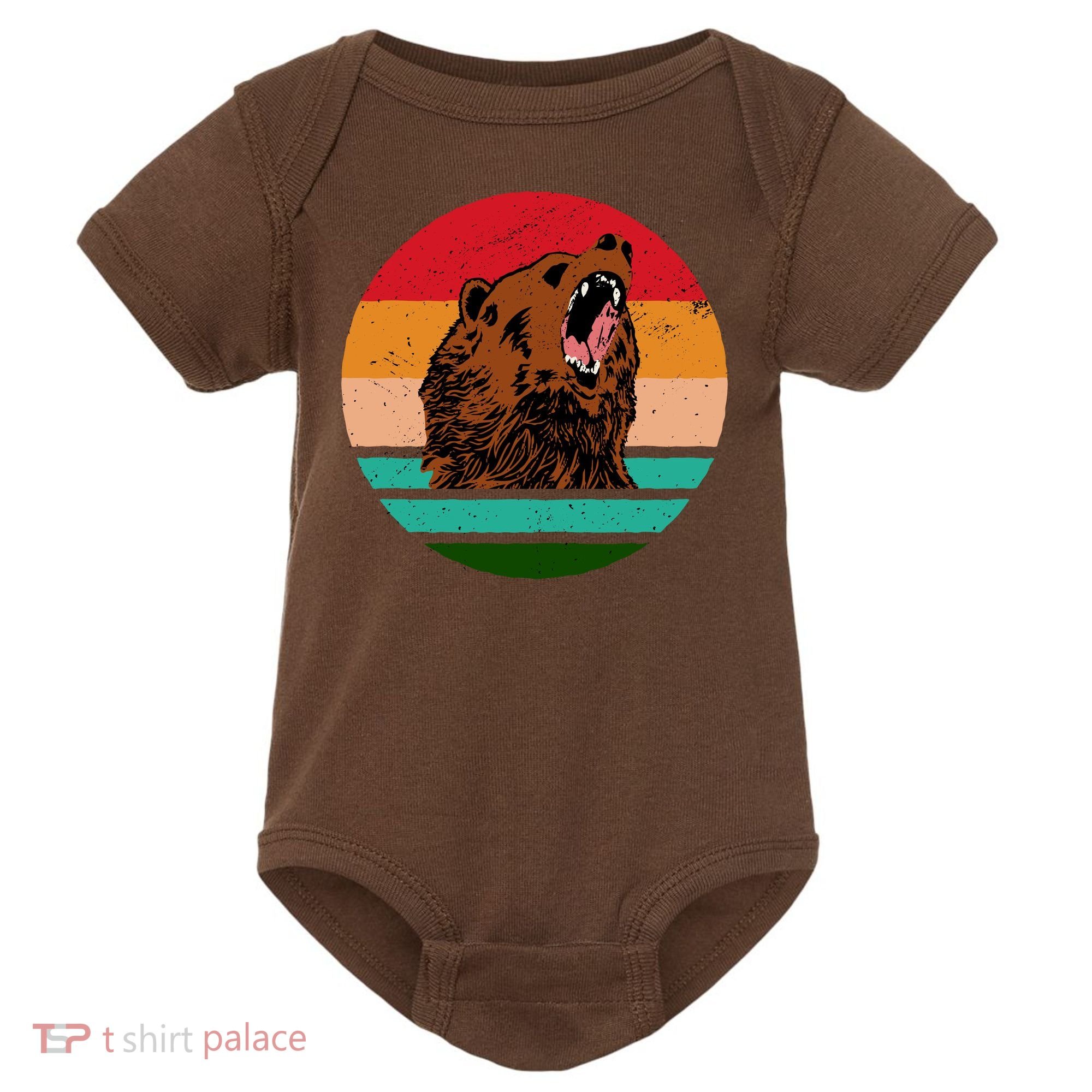 Retro Bear Baby Bodysuit