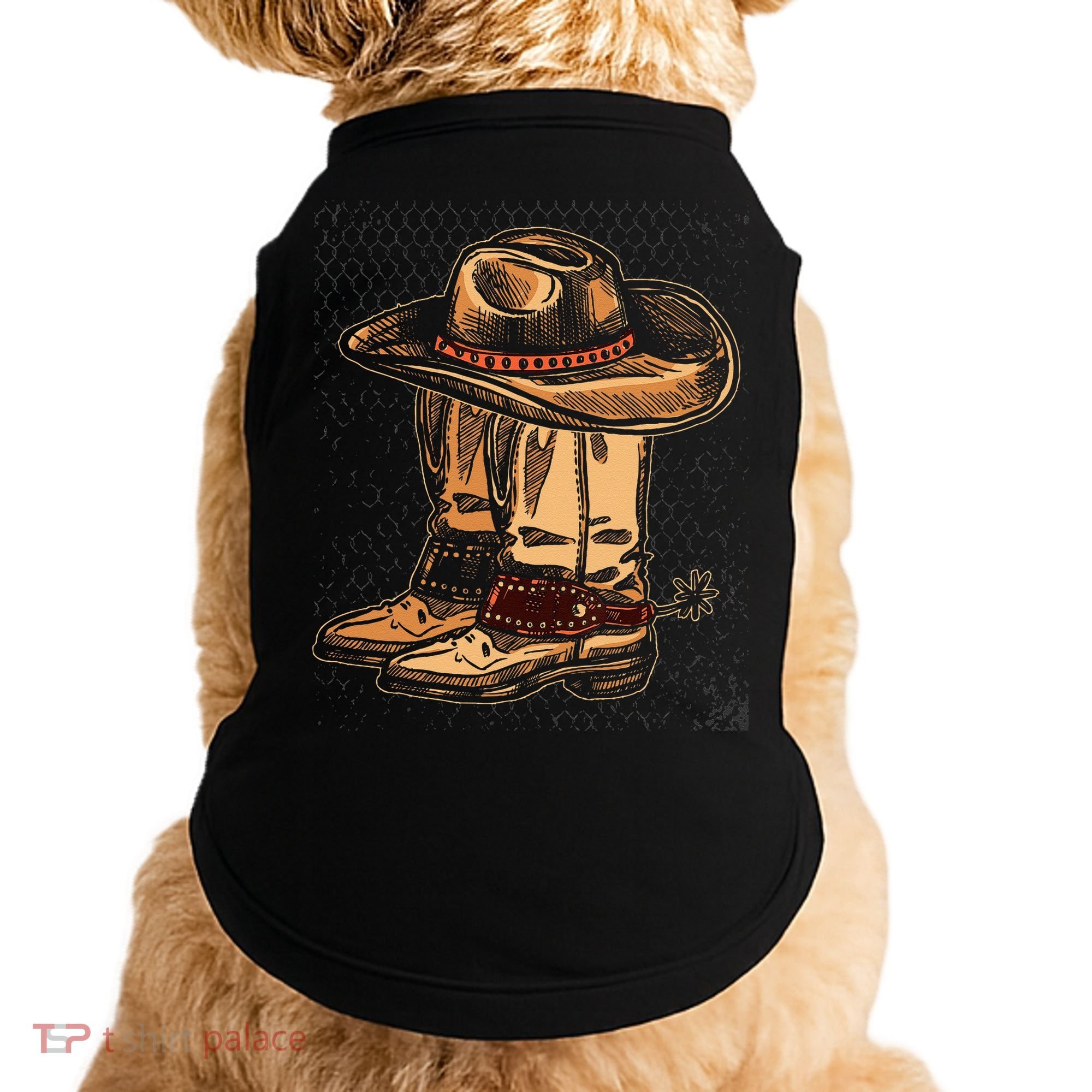 Rodeo Bull Riding Hat Line Dance Boots Cowboy Doggie Tank