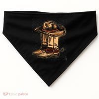 Rodeo Bull Riding Hat Line Dance Boots Cowboy USA-Made Doggie Bandana thumb 0