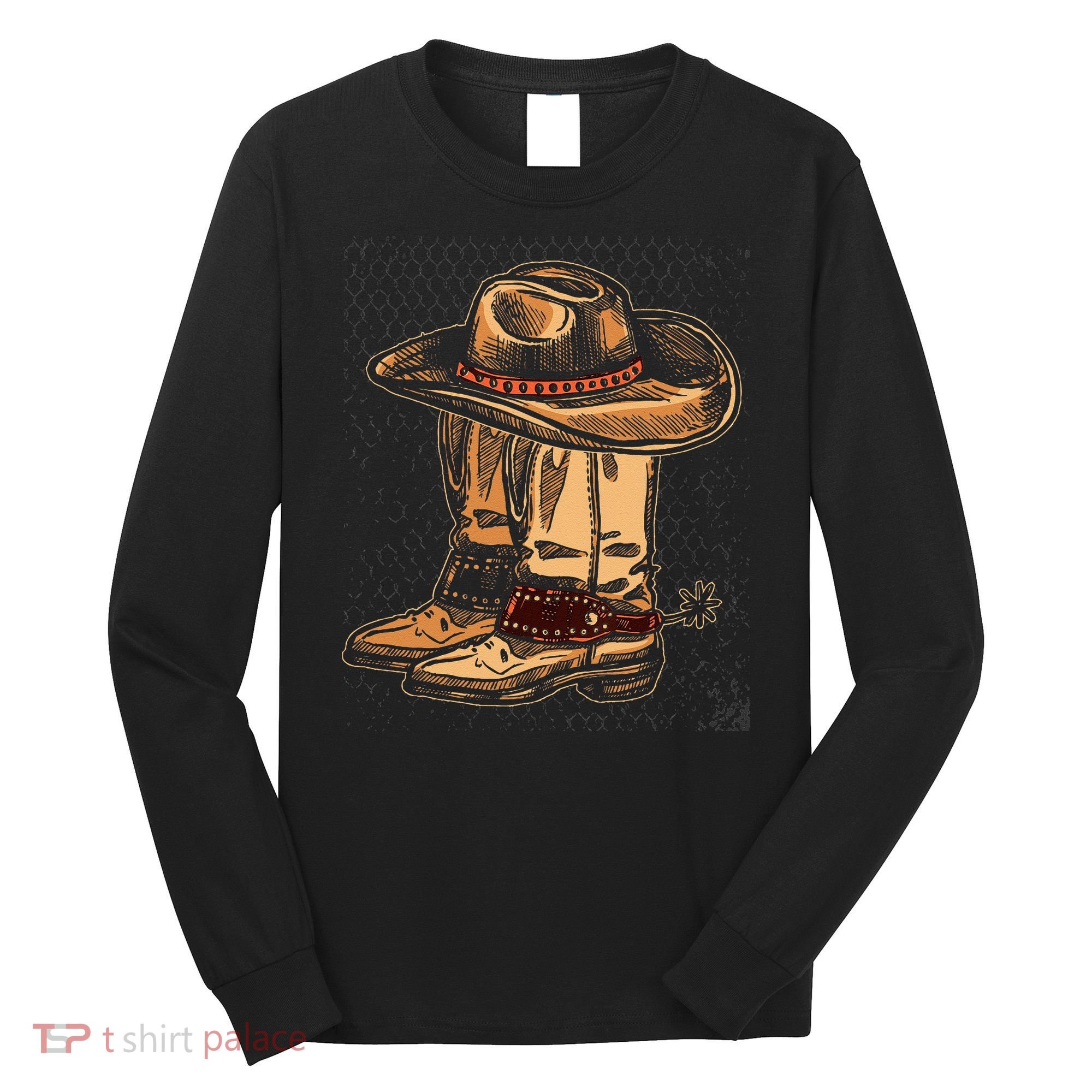 Rodeo Bull Riding Hat Line Dance Boots Cowboy Long Sleeve Shirt