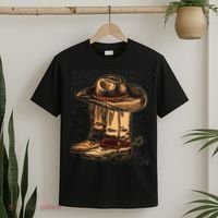 Rodeo Bull Riding Hat Line Dance Boots Cowboy T-Shirt thumb 2