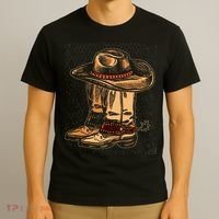 Rodeo Bull Riding Hat Line Dance Boots Cowboy T-Shirt thumb 3