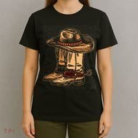 Rodeo Bull Riding Hat Line Dance Boots Cowboy T-Shirt thumb 4