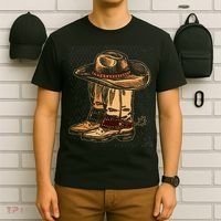 Rodeo Bull Riding Hat Line Dance Boots Cowboy T-Shirt thumb 6