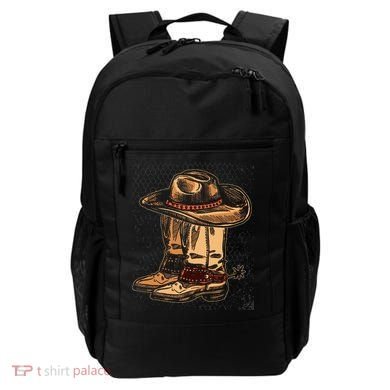 Rodeo Bull Riding Hat Line Dance Boots Cowboy Backpack