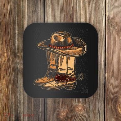 Rodeo Bull Riding Hat Line Dance Boots Cowboy Coaster