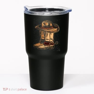 Rodeo Bull Riding Hat Line Dance Boots Cowboy Tumbler