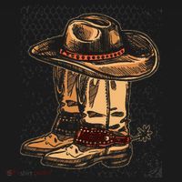 Rodeo Bull Riding Hat Line Dance Boots Cowboy Mousepad thumb 1