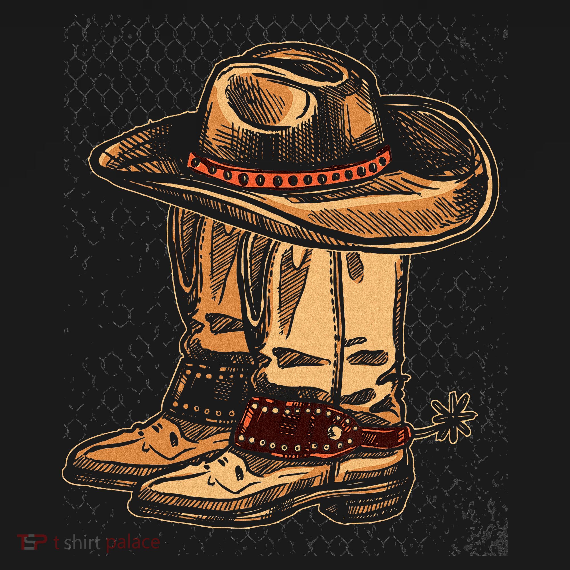 Rodeo Bull Riding Hat Line Dance Boots Cowboy Women's Tank Top