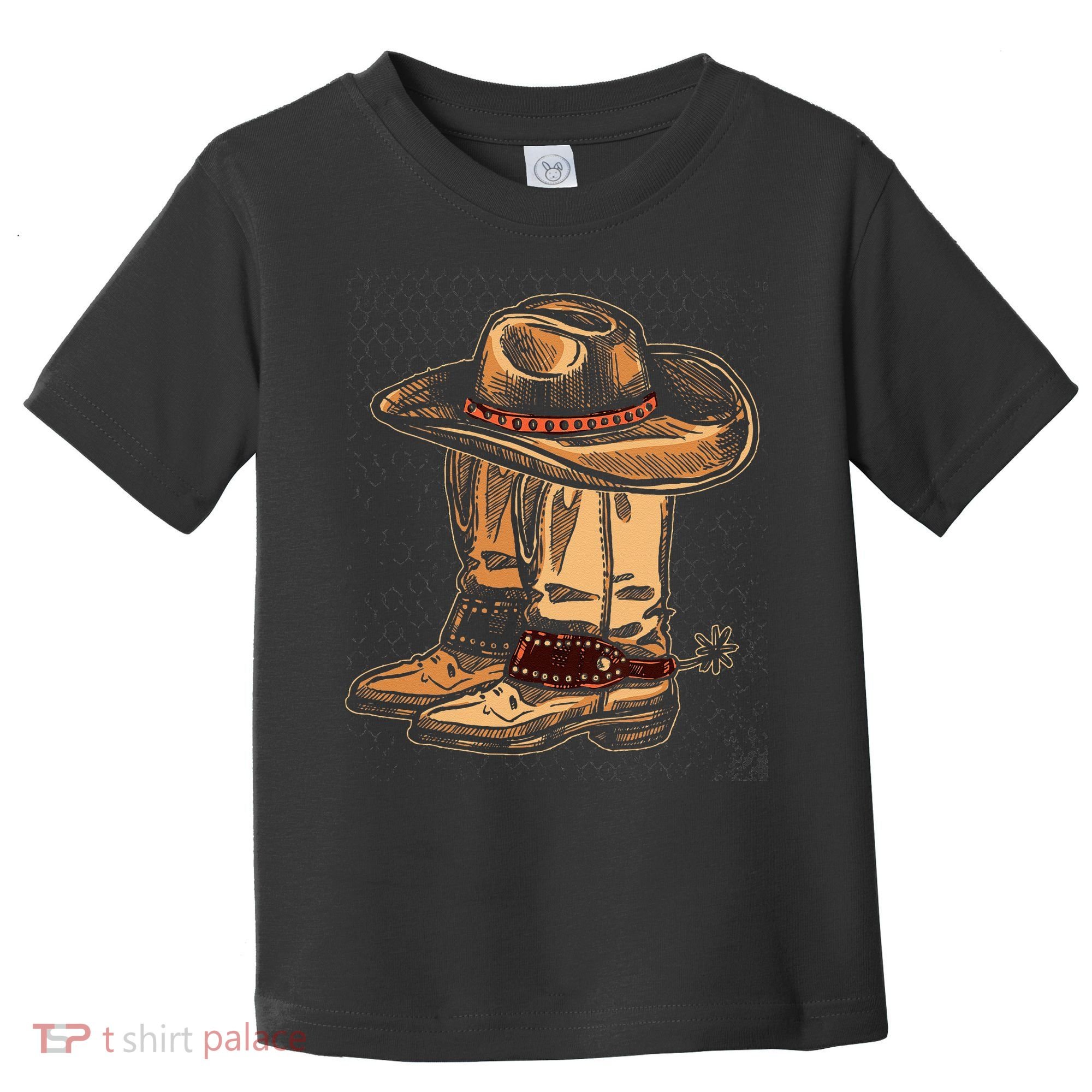 Rodeo Bull Riding Hat Line Dance Boots Cowboy Toddler T-Shirt