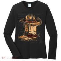Rodeo Bull Riding Hat Line Dance Boots Cowboy Women's Long Sleeve Shirt thumb 0