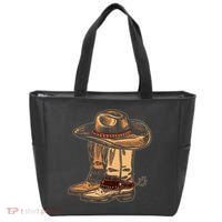 Rodeo Bull Riding Hat Line Dance Boots Cowboy Tote Bag thumb 0
