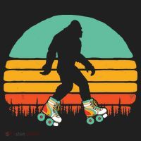 Retro Bigfoot Roller Skating Sasquatch 80s Skater Graphic Tumbler thumb 3