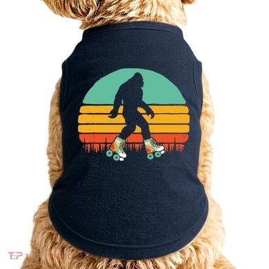 Retro Bigfoot Roller Skating Sasquatch 80s Skater Graphic Doggie Tank