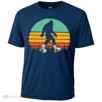 Retro Bigfoot Roller Skating Sasquatch 80s Skater Graphic Cooling Performance Crew T-Shirt thumb 0
