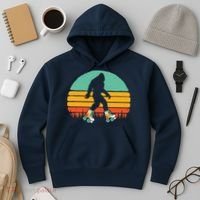 Retro Bigfoot Roller Skating Sasquatch 80s Skater Graphic Hoodie thumb 3