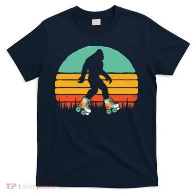Retro Bigfoot Roller Skating Sasquatch 80s Skater Graphic T-Shirt