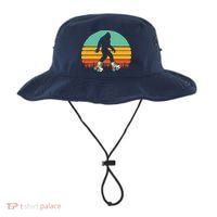 Retro Bigfoot Roller Skating Sasquatch 80s Skater Graphic Bucket Hat thumb 0