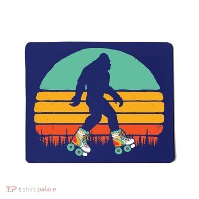 Retro Bigfoot Roller Skating Sasquatch 80s Skater Graphic Mousepad