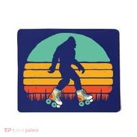 Retro Bigfoot Roller Skating Sasquatch 80s Skater Graphic Mousepad thumb 0