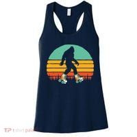 Retro Bigfoot Roller Skating Sasquatch 80s Skater Graphic Women's Tank Top thumb 0