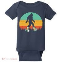 Retro Bigfoot Roller Skating Sasquatch 80s Skater Graphic Baby Bodysuit thumb 0