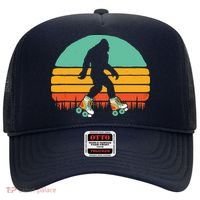 Retro Bigfoot Roller Skating Sasquatch 80s Skater Graphic Hat thumb 0