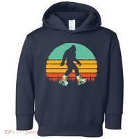 Retro Bigfoot Roller Skating Sasquatch 80s Skater Graphic Toddler Hoodie thumb 0