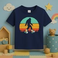 Retro Bigfoot Roller Skating Sasquatch 80s Skater Graphic Toddler T-Shirt thumb 3