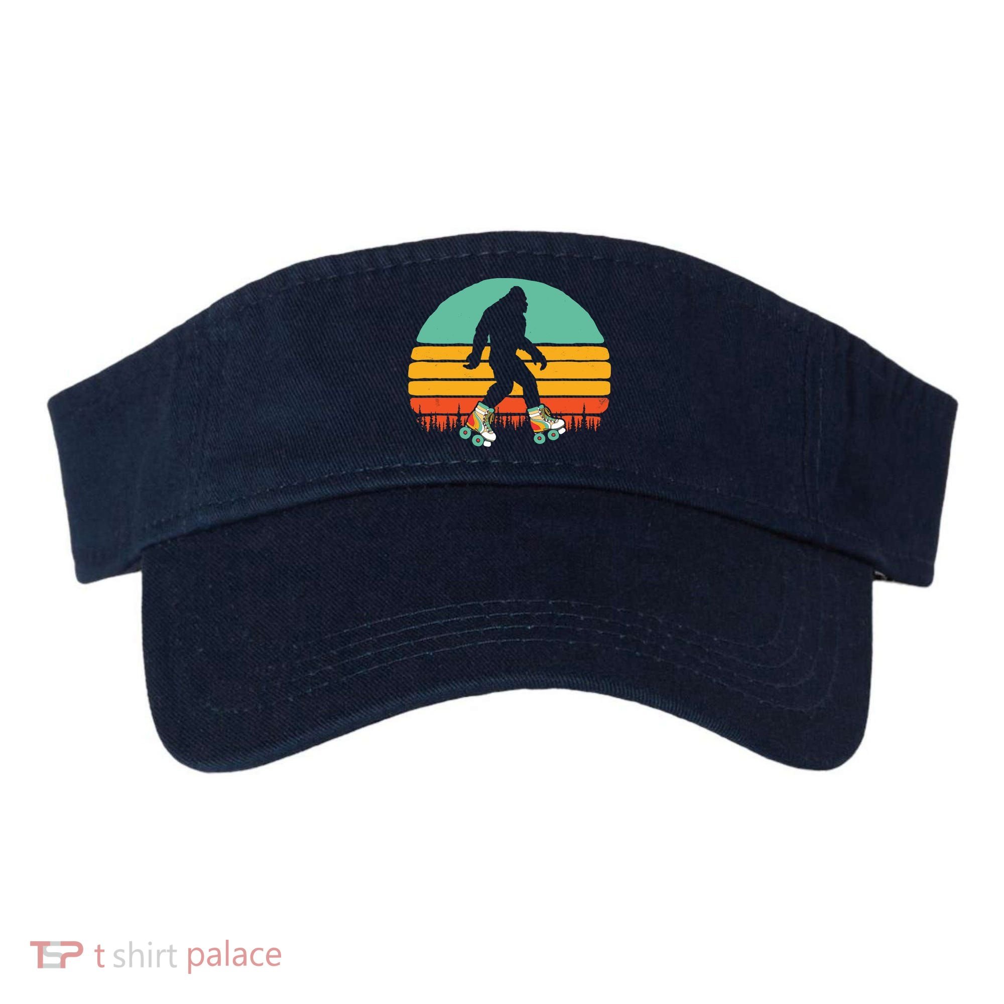 Retro Bigfoot Roller Skating Sasquatch 80s Skater Graphic Visor