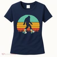 Retro Bigfoot Roller Skating Sasquatch 80s Skater Graphic Women's T-Shirt thumb 0