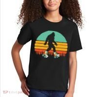 Retro Bigfoot Roller Skating Sasquatch 80s Skater Graphic Kids T-Shirt thumb 2