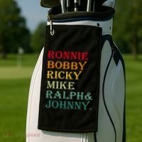 Ronnie Bobby Ricky Mike Ralph And Johnny Golf Towel thumb 2