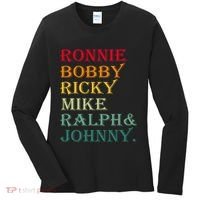 Ronnie Bobby Ricky Mike Ralph And Johnny Women's Long Sleeve Shirt thumb 0