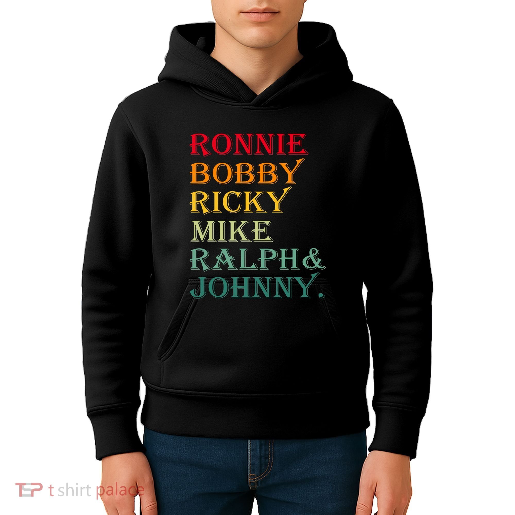 Ronnie Bobby Ricky Mike Ralph And Johnny Kids Hoodie