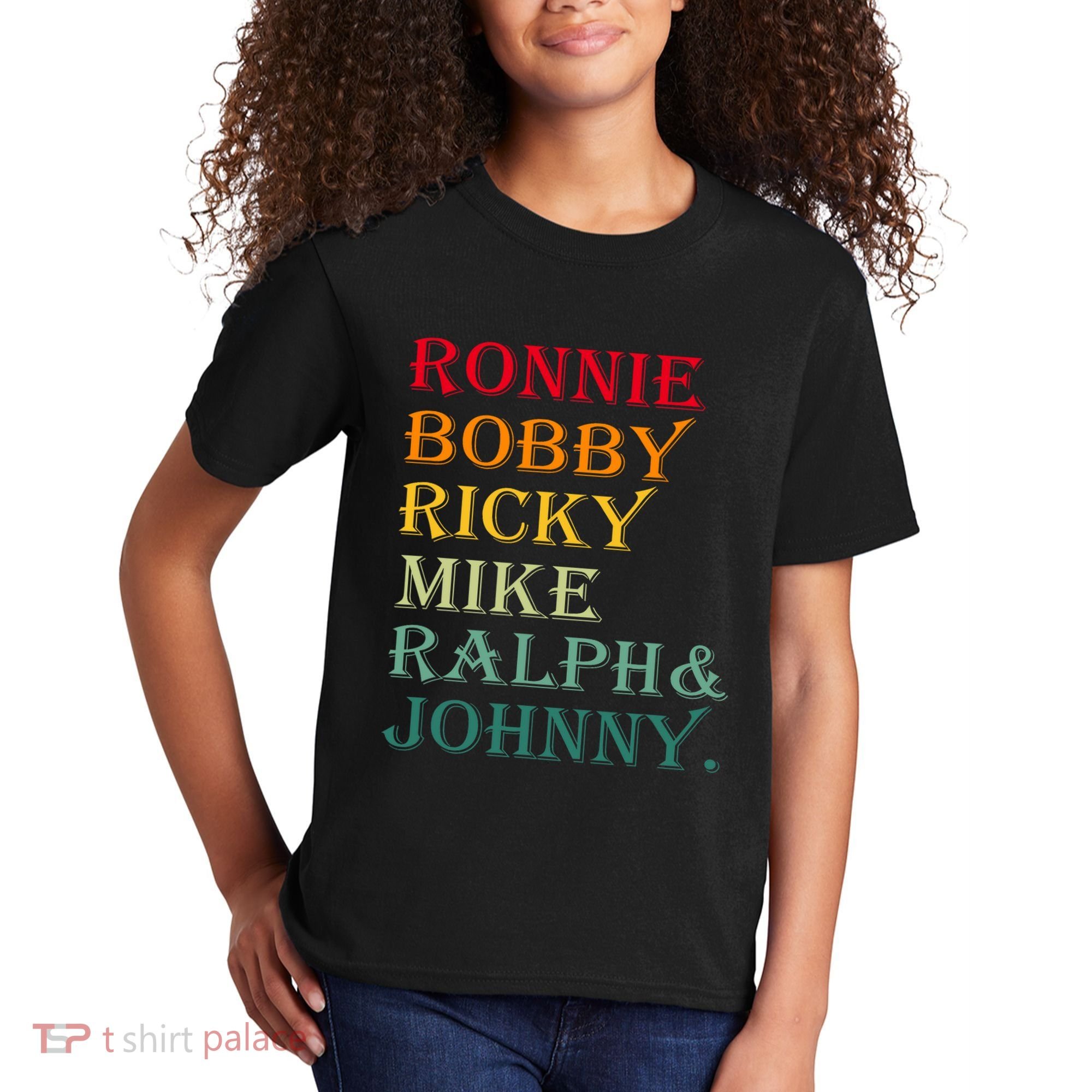 Ronnie Bobby Ricky Mike Ralph And Johnny Kids T-Shirt