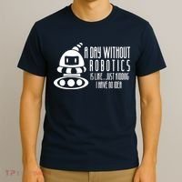 Robotics Build Robots A Day Without Robotics T-Shirt thumb 3