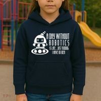 Robotics Build Robots A Day Without Robotics Kids Hoodie thumb 3