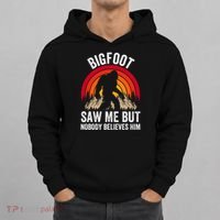 retro Bigfoot Saw Me But Nobody Believes Him Hoodie thumb 0
