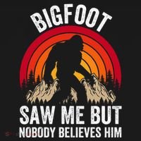 retro Bigfoot Saw Me But Nobody Believes Him Hoodie thumb 2