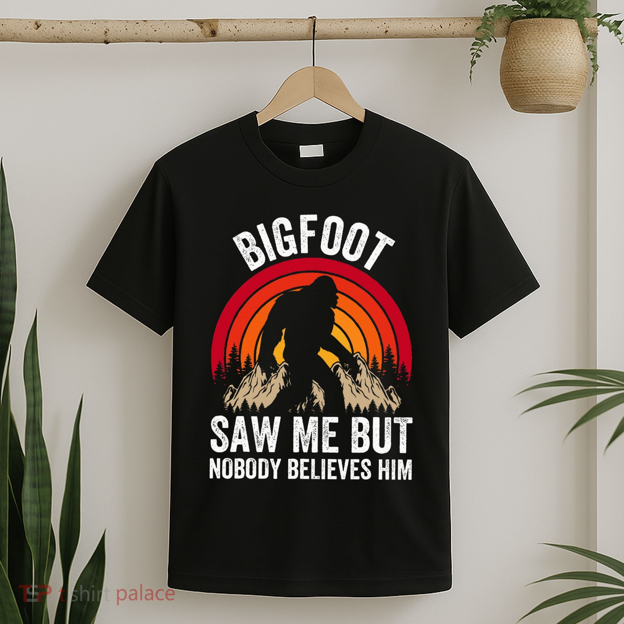 retro Bigfoot Saw Me But Nobody Believes Him T-Shirt