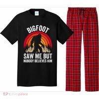 retro Bigfoot Saw Me But Nobody Believes Him Pajama Set thumb 0
