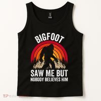 retro Bigfoot Saw Me But Nobody Believes Him Tank Top thumb 2