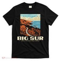 Retro Big Sur California Coast Wpa Style Vintage Graphic T-Shirt thumb 0