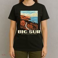 Retro Big Sur California Coast Wpa Style Vintage Graphic T-Shirt thumb 4