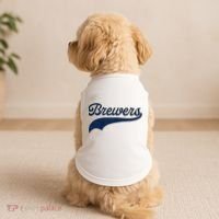 Retro Brewers Sports Fan Varsity Team Name Doggie Tank thumb 2