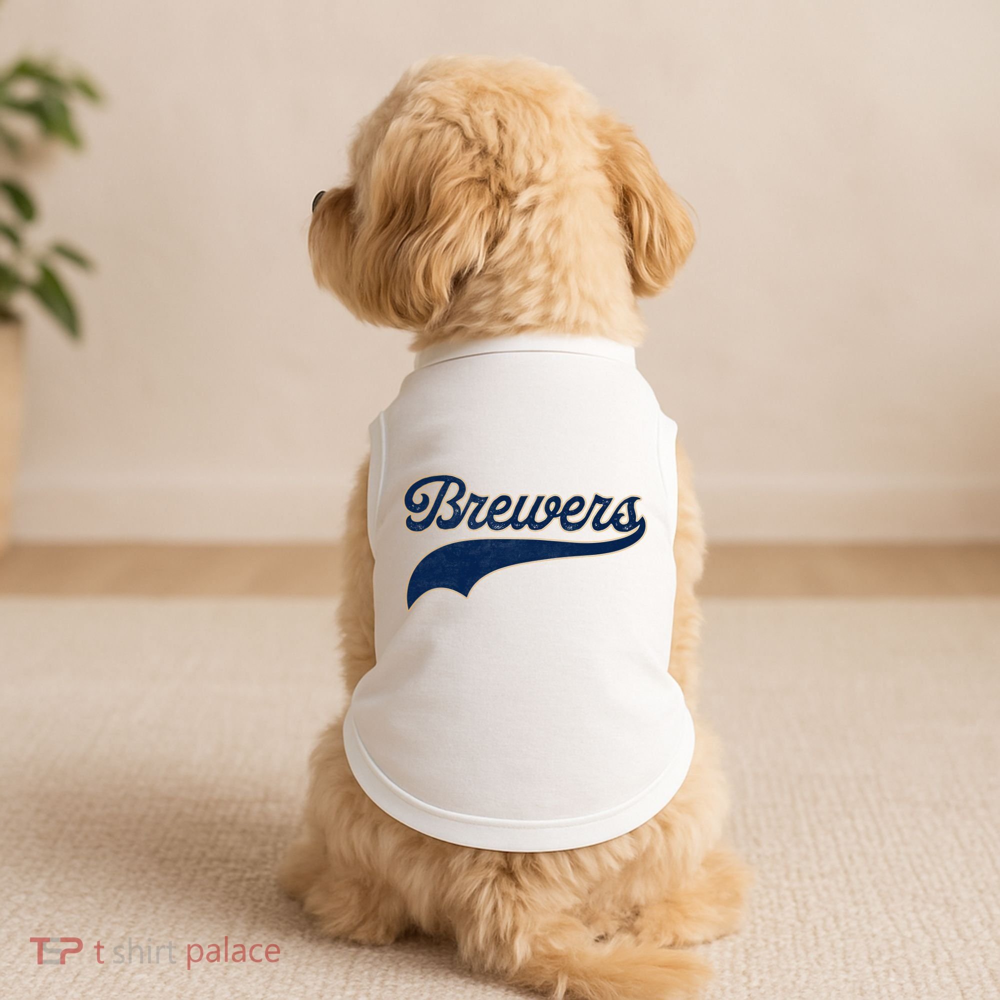 Retro Brewers Sports Fan Varsity Team Name Doggie Tank