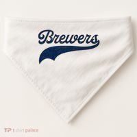 Retro Brewers Sports Fan Varsity Team Name USA-Made Doggie Bandana thumb 0