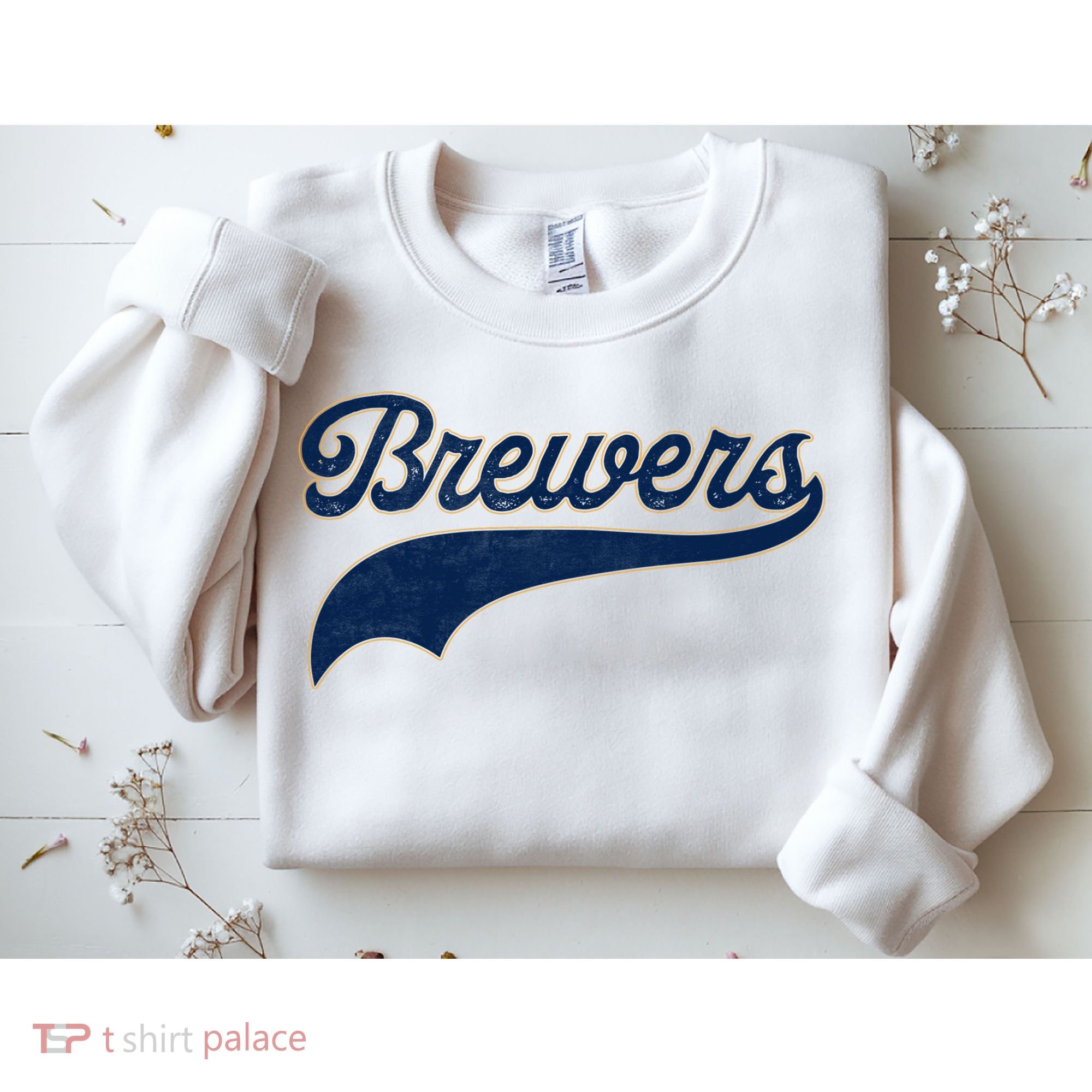 Retro Brewers Sports Fan Varsity Team Name Sweatshirt