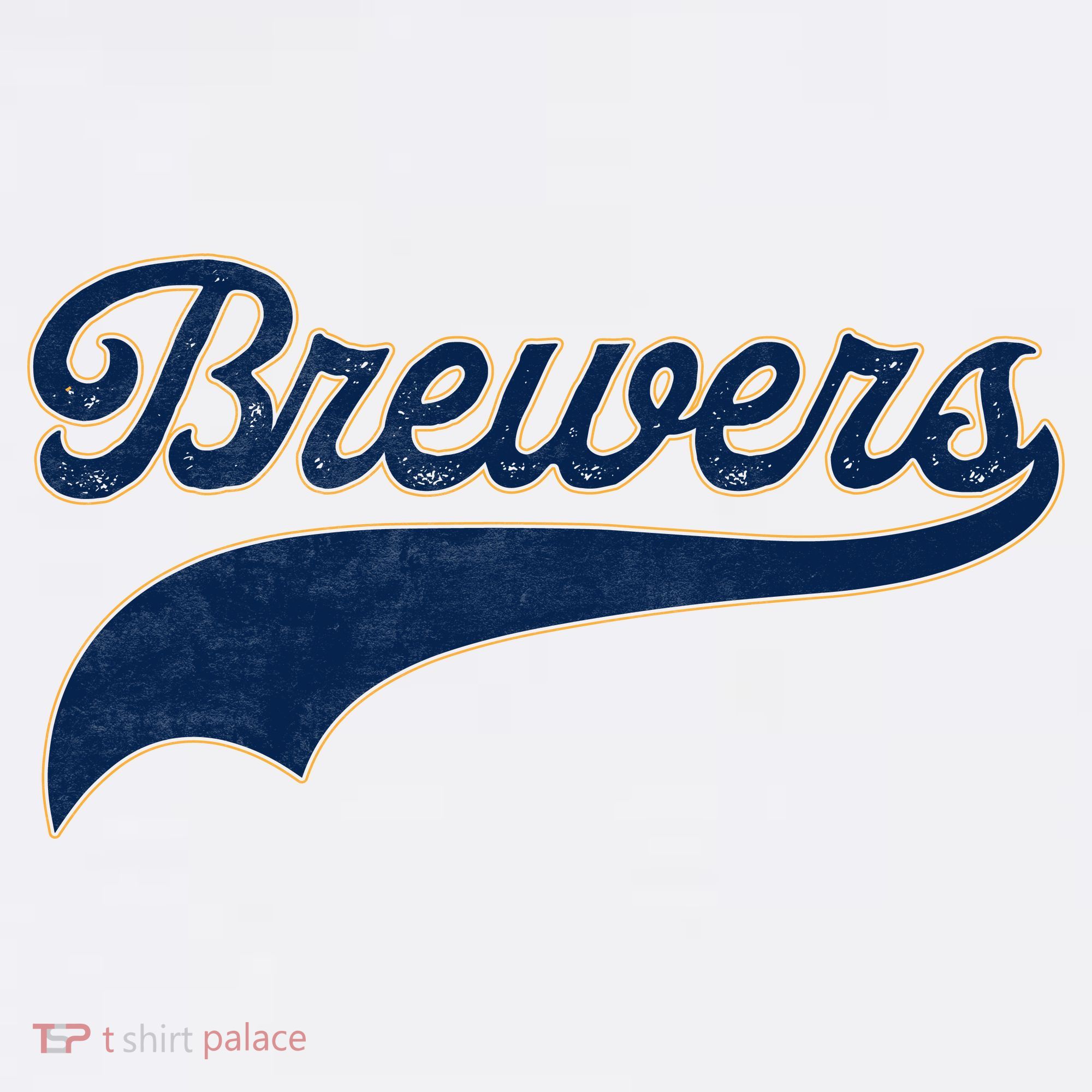 Retro Brewers Sports Fan Varsity Team Name T-Shirt